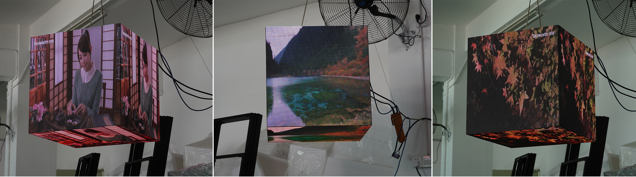 5 Y&uuml;z Reklam Ekran Logosu Markası 3D LED K&uuml;p Ekranı