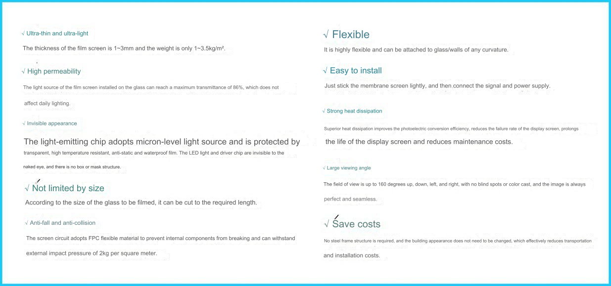 Kristal film ekranlarının avantajları